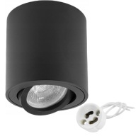 Prisadené halogénové svietidlo + GU10 Black Cube Spot LED valcové nástenné svietidlo