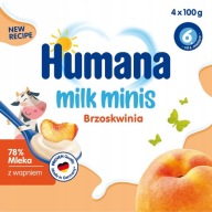 HUMANA Mliečny dezert, broskyňa 4x100g