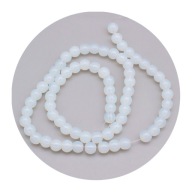 Syntetické opalitové korálky, trieda AA, okrúhle, biele, 6 mm, cca 50ks/nič