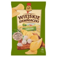 Wiejskie Ziemniaczki Chipsy s cibuľovou príchuťou 130 g