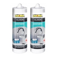 2x Sanitárny silikón Lakma, bezfarebný, 150 ml