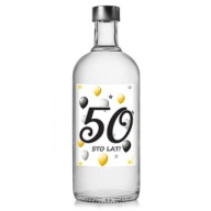ETIKETY na fľašu ALKOHOL 50. NARODENINOVÁ párty X5