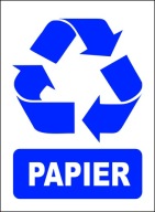Recyklačná nálepka PAPIER 15x20 cm - 1 kus