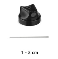 ČIERNO SIVÁ TRYSKA 1-3 cm NÁSTRIEK