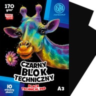 ASTRA čierny technický blok A3 - 10 listov