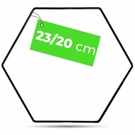 ŠESTIHRANNÝ prsteň na lapače snov ČIERNA 23 x 20 cm ZÁKLADNA pre makramé