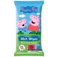 Peppa Pig vlhčené obrúsky 15 ks, jahoda