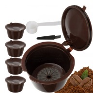 5 X OPÄTOVNE POUŽITEĽNÝCH KÁVOVÝCH KAPSULÍ DOLCE GUSTO + ODMERNÁ KEFKA
