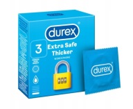 Durex Durex Extra Safe kondómy 3 ks, hrubšie, vlhčené