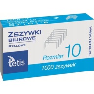 Oceľové SPOJKY č.10 pre kancelárske použitie, 1000 kusov TETIS