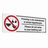 Nálepka - Zákaz vstupu v plavkách 7x20