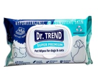 DR. TREND SUPER PREMIUM ošetrujúce obrúsky pre psov a mačky 48 ks.