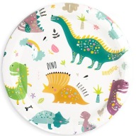 Papierové taniere DINOSAUR Dino narodeninové taniere 18cm 6ks.