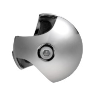 DVOJITÝ PRAVÝ KONEKTOR R-6DX PRE POTRUBIE FI 25 CHROM
