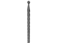KOVANÁ OCELOVÁ BALUSTER S GUĽOU H350 B15 ZDOBENÝ