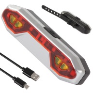 LED USB ZADNÁ BICYKLE LAMPA VÝKONNÁ ZADNÁ NA BICYKEL