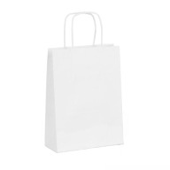 Papierová taška 25x11x32 biela 100g/m2 veľmi PEVNÁ A4