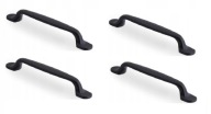 4 x kovová ÚCHYTKA NA RETRO SKRIŇU UM26 L-96/129 mm ČIERNA