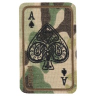 VYŠÍVANÉ PÝKOVÉ ACE KARTA PÝKOVÉ ACE M-TAC MULTICAM VELCRO NÁŠIVKA
