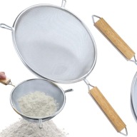 VEĽKÝ KUCHYŇSKÝ SITOK S RÚČKOU KOVOVÝ CEDNÍK NA MÚKU, JEMNÉ SIEŤKY, VEĽKÝ
