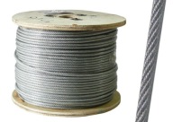 1m lano PVC oceľové lanko 6mm 6x19+FC pozinkované - narežeme na mieru