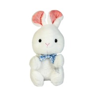 ZAJAČIK MASKOT BIELY PLYŠOVÝ HRAČKA S MOTÝLIKOM 23 cm