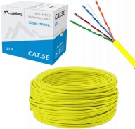 SIEŤOVÝ KÁBEL UTP CAT 5E, SKÚTENÝ PÁR Lanberg 20m YELO