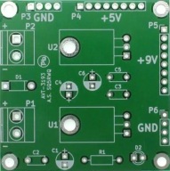 Modulárny posluchový prijímač Dosia - Napájanie, AVT3193 PCB