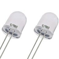 BIELE A FAREBNÉ LED diódy 10mm 10 KS