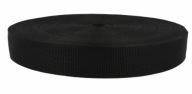 Páska na prenášanie koženého popruhu 4 cm 40 mm - 5 metrov Čierna