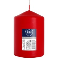 BISPOL Aura 44H valcová sviečka 10CM SW70/100 ČERVENÁ