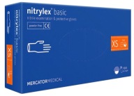 RUKAVICE NITRYLEX BASIC TMAVOMODRÉ BEZ PÚDROVÉ 6-XS 100 ks.