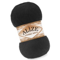 Priadza Angora Gold - 60 Black Alize