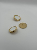 Okrúhly kovový gombík, zlato-biely, stred 27mm