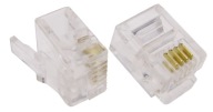 6P4C zástrčka RJ11/RJ14 (10 ks) /1192-10