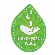 Šetrite vodu - nálepka 10x12