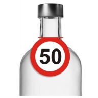 Prívesky na fľaše alkohol vodka 50 NARODENINY x10