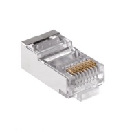 VYSOKÁ KVALITA RJ45 8P8C zástrčka, tienená, 50 ks