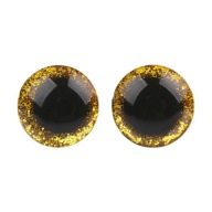 ZLATÝ GLITROVÝ MASKOT OČI 12 mm