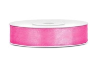Saténová stuha - PartyDeco - ružová 12 mm x 25 m