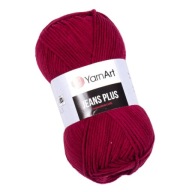 Priadza Jeans Plus - 66 Burgundská priadzaArt