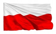 POĽSKÁ VLAJKA BIELA ​​A ČERVENÁ 70 x 110 cm VEĽKÁ POĽSKÁ VLAJKA NA STUHE
