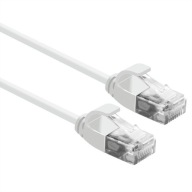 Patchcord UTP kat.6A LSOH, tenký, biely, 0,5 m