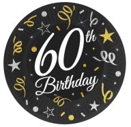 PAPIEROVÉ TANIERE 60 rokov narodeniny čierne 6 ks G