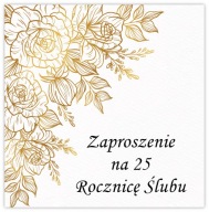 POZVÁNKY NA 25. VÝROČIE SVADBY - STRIEBORNÉ VÝROČIE + OMŠA