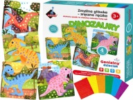 Penová MOZAIKA Scrapbook NÁLEPKY Dinosaury 4 obrázky Clever Head