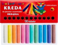 Okrúhla neznačkujúca farebná krieda 12 ks