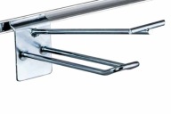 Slatwall dvojitý hák, pozinkovaný, s 30 cm predlžovacím ramenom
