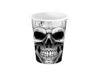 Papierové poháre lebky 240ml 6ks Halloween