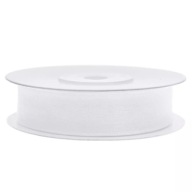 Stuha Stuha Šifónová stuha, biela, ozdobná, 12mm x 25m